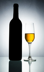 Bottle&wine glass