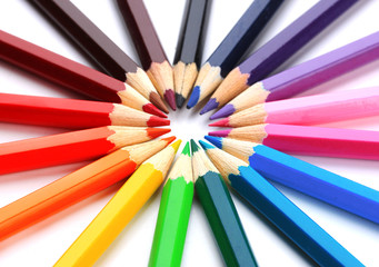 Fototapeta premium Colour pencils isolated on white
