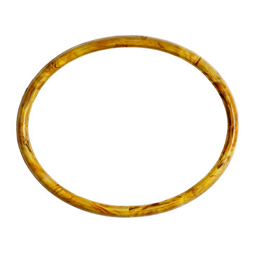 Oval yellow frame