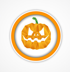 Halloween background. Pumpkin face.