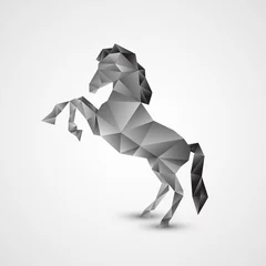 Wall murals Geometric Animals Horse isolated on a white background