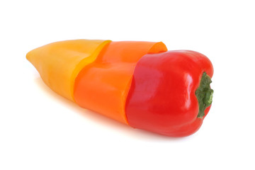 Color slices of bulgarian pepper