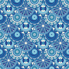 Blue seamless geometric texture