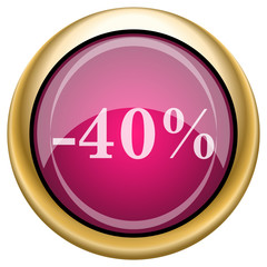 Magenta glossy icon