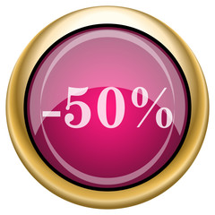 Magenta glossy icon