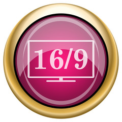 Magenta glossy icon