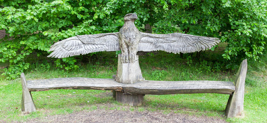 Wood craft of a eagle