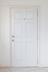 Old white door