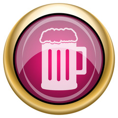 Magenta glossy icon
