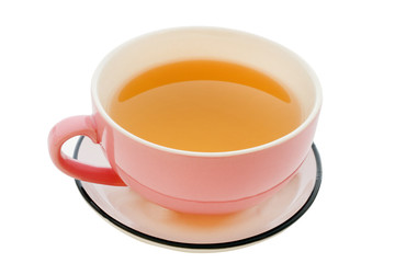 Large cup of tea isolated with clipping path