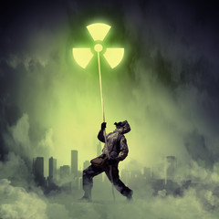 Stalker in gas mask