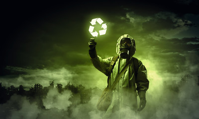 Stalker touching sign