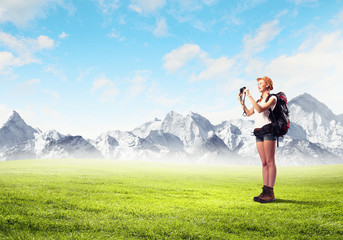 Young woman mountaineer