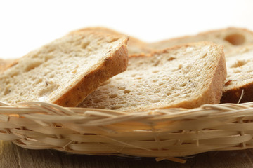 Cesto di pane a fette