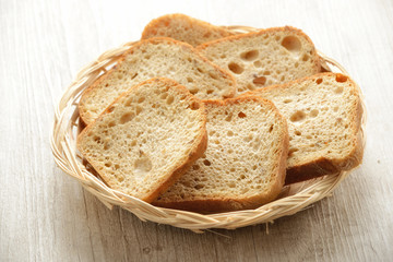 Cesto di pane a fette