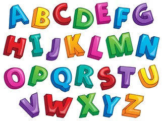 Door stickers For kids Image with alphabet theme 2