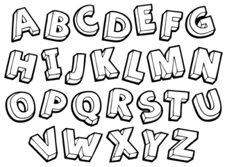 Wandaufkleber Für Kinder Image with alphabet theme 4