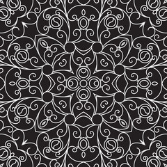 Black and white seamless pattern