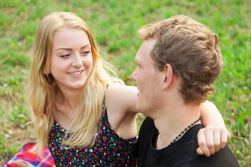 Cheerful teenagers