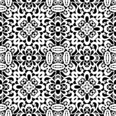 White lace texture on black, seamless pattern