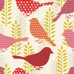 Birds seamless pattern