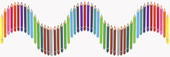 farandole de crayons de couleurs