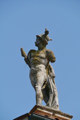 Statue on the roof of the villa Rotonda near Vicenza