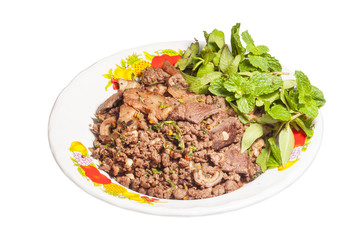 Larb (northern Thai style  food)