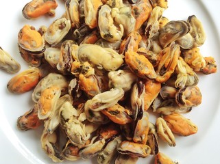 Cooked mussels