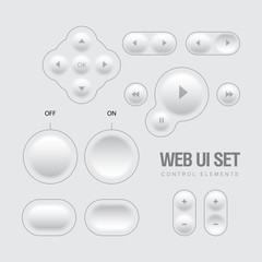 Light Web UI Elements Design Gray.