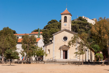 Fototapeta premium Island of Porquerolles, Church
