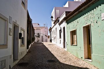 Fototapeta na wymiar Old street in the ancient town of Silves, Portugal.