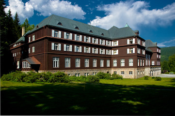 The spa town of Charles Fountain, North Moravia, Czech Republic.