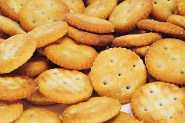 salty round crackers