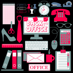 Office set abstract background.