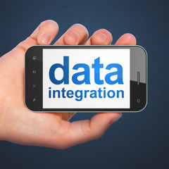 Information concept: Data Integration on smartphone