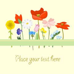 Beautiful greeting card with flowers