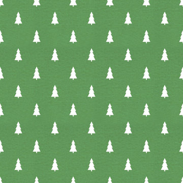 Seamless Christmas background with trees