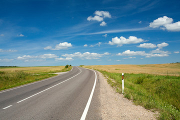 Fototapeta premium summer landscape with road