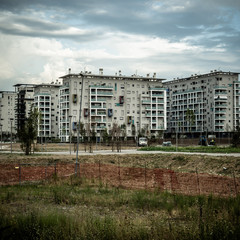 desolate suburb landscape