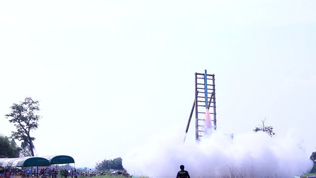 LOEI, THAILAND - June : Bun Bang Fai Festival.