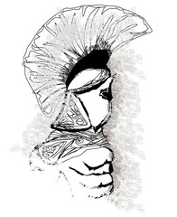 Roman soldier portrait -  illustration
