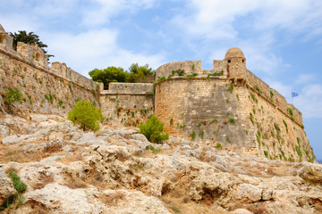 Fototapeta na wymiar Citadel Fortezza in city of Rethymno, Crete, Greece