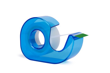 Blue Scotch Tape Dispenser Isolated