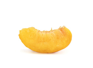 Slice peaches close-up.