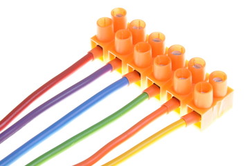 Installation electrical cables with terminal block 