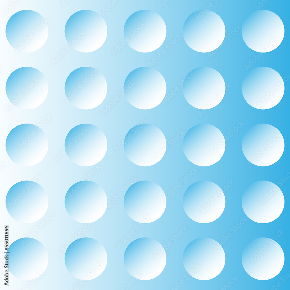 Wall mural abstract blue background, the illusion of the circles