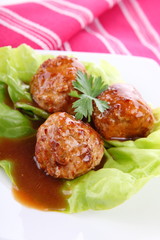 Roasted meatballs