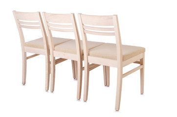 Set of chairs isolated on white