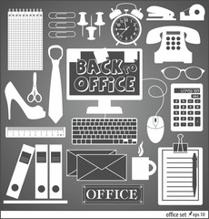 Office set abstract background.